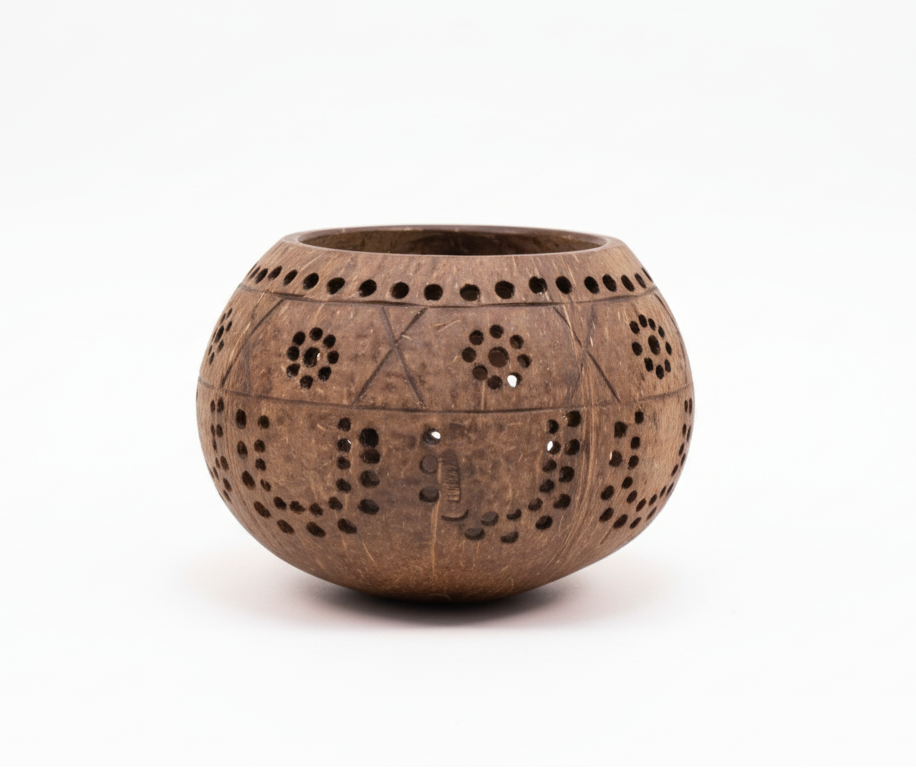 Coconut shell Candle Holder