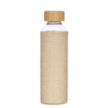 Glass Bottle Bamboo Lid & Jute Cover